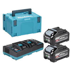 Battery Kit XGT 40Vmax 4.0Ah x 2 BL4040F + Διπλός Ταχυφορτιστής DC40RB + Macpac Type 3